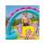 Intex inflatable dinosaur kids pool with slide and water spray, kids sliding down the slide