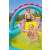 Intex inflatable dinosaur kids pool with slide and water spray, kids sliding down the slide