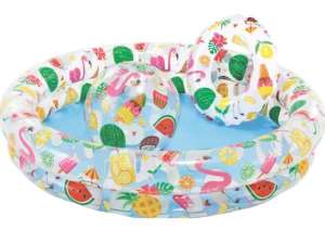 Intex Just So Fruity nafukovací bazén s ovocným vzorom, vrátane lopty a kruhu - Intex