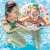 Child using Intex Lively Print inflatable swim ring in a pool