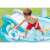 Child playing in Intex inflatable pool with slide and alligator sprinkler