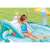 Child playing on the slide of Intex inflatable pool with alligator sprinkler
