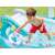 Child playing in Intex inflatable pool with slide and alligator sprinkler
