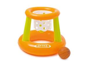 Intex inflatable basketball hoop and ball set, orange and green, 55x67cm