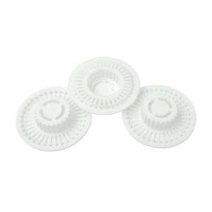 3 pack of white plastic sink drain filters - Drain filter