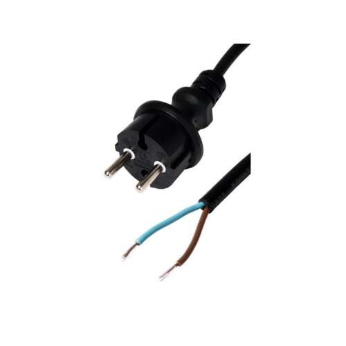 USE N 10-5/1,0 2x1mm˛ 5m Netzwerkkabel, schwarz, 2-poliger Stecker, IP44
