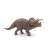 Triceratops dinosaur figure, realistic, brown, standing, 3D model, for kids, educational toy