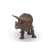 Triceratops dinosaur figure, realistic, brown, standing, 3D model, for kids, educational toy
