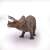 Triceratops dinosaur figure, realistic, brown, standing, 3D model, for kids, educational toy