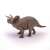 Triceratops dinosaur figure, realistic, brown, standing, 3D model, for kids, educational toy