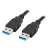 Lanberg USB-A to USB-A cable, 1.8m, black, USB 3.0, high speed data transfer