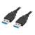 Lanberg USB-A to USB-A cable, 1.8m, black, USB 3.0, high speed data transfer
