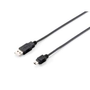 Cablu USB 2.0 A-mini5P Equip, 1,8m, negru - Equip