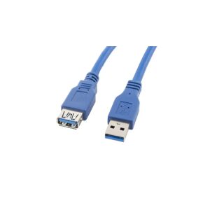 Predlžovací kábel USB 3.0 Lanberg, AM na AF, 1.8 m, Modrý - Káble