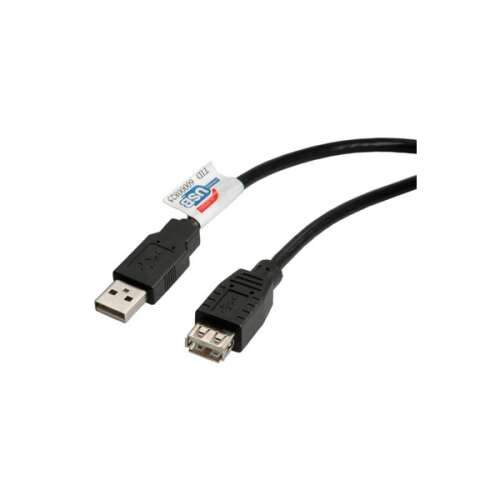 Roline kábel USB A-A Hosszabbító USB A (Male) to USB A (FeMale) 80cm
