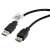 Roline USB A to USB A extension cable, 80cm, black