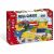 Wader Mega Garage Spielset Verpackung. Bunte Spielzeuggarage mit Autos und Strecken.