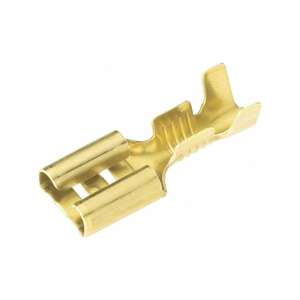 TRACON CS3 0,8x2,8 mm 200 Stück unisolierte Gleitschuhe, Messing, Kabelverbinder, elektrischer Verbinder - Kabelschuhe