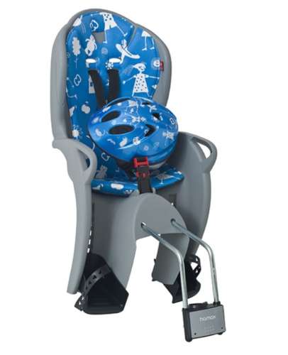 Hamax Kiss Kindersitz für Fahrradrahmen + Helm #blau-grau 31400558