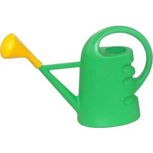 Grüne Plastik-Gießkanne mit gelbem Ausguss, 2,5 Liter Fassungsvermögen - Gießkannen