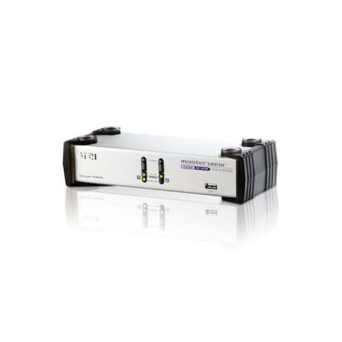 KVMP prepínač ATEN CS1742C-AT, 2-port, USB, VGA duálny displej, audio