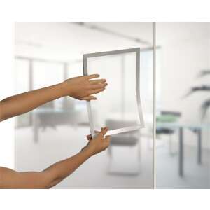 Durable Duraframe A4 Silber auf Glas aufgebracht - Displaysysteme