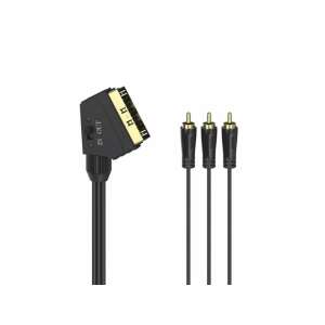 Kabel Hama 205156 FIC AV SCART-3RCA, 1,5m, czarny - Kabel Scart