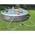 Bestway Fast Set 396 x 84 cm above ground pool with filter pump, grey rattan design, hose connection