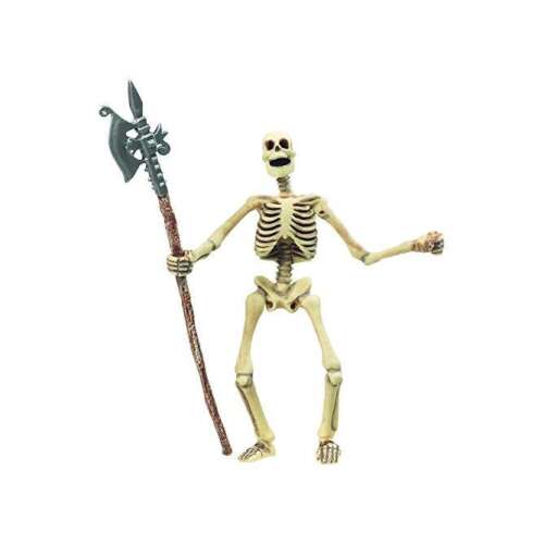 Papo glow-in-the-dark skeleton figure with axe, medieval fantasy toy