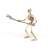 Side view of Papo glow-in-the-dark skeleton figure with axe, medieval fantasy toy