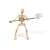 Back view of Papo glow-in-the-dark skeleton figure with axe, medieval fantasy toy