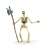 Papo glow-in-the-dark skeleton figure with axe, medieval fantasy toy
