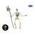 Papo glow-in-the-dark skeleton figure with axe, medieval fantasy toy, showing the glow-in-the-dark feature