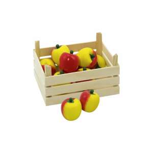 Goki Holzspielzeug Äpfel in Kiste - Rollenspiel Essen - Goki