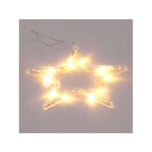 Decoratiune luminoasă cu stea LED, alb cald, 18x18cm, alimentată cu baterii - Lămpi decorative