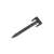 Black plastic 3-prong fixing spike, 17/5 cm, for securing garden edging or other landscaping materials