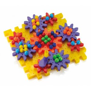 Quercetti Georello Basic jucărie de construcție, roți dințate colorate și bază - Quercetti Jocuri de constructie - Lego