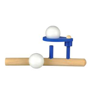 Goki Geschicklichkeitsspiel mit blauem Gebläse, 2 weiße Bälle - Outdoorspiele