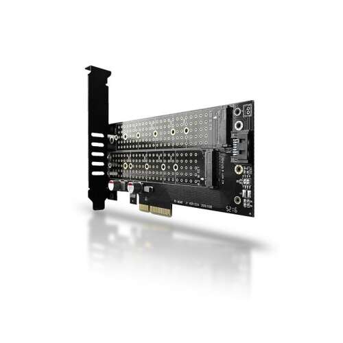 Placa adaptor Axagon PCEM2-D PCI-Express M.2 pentru SSD-uri NVMe și SATA