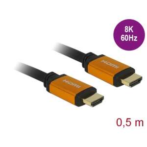 Delock 85726 Ultra High Speed HDMI cable, 0.5m, 8K 60Hz, black - HDMI Cable