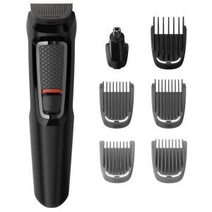 Philips Series 3000 MG3720/15 7 az 1-ben multifunkciós szakállvágó, önélező pengék, akkumulátoros, 2 szakállfésű, 2 borostafésű, 1 hajfésű, Fekete