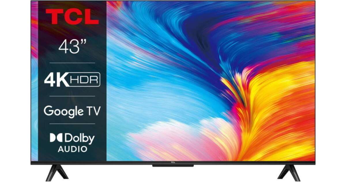 Smart TV 43 4K UHD, Wi-FI, HDR, Google TV,Bluetooth, 43P635 - TCL - Info  Store - Prod