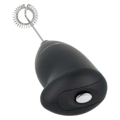 Clatronic MS 3089 Milk Frother, Black, Battery Operated, for Cappuccino, Latte, Cocktails, Salads