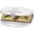 Clatronic ST 3477 sandwich maker, white, with two triangular slots, open, showing toasted bread inside