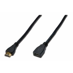 Digitus 5m HDMI - HDMI hosszabbító kábel, fekete, ferde nézet - HDMI kábel