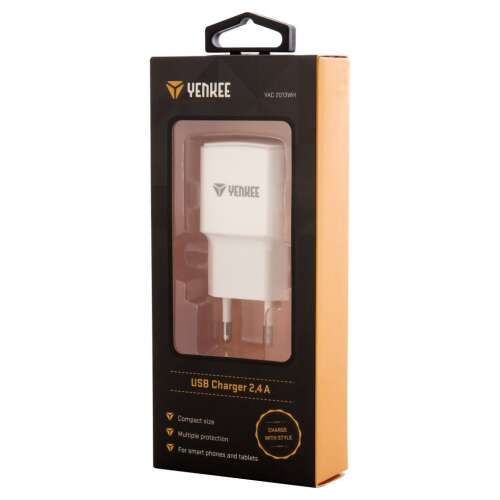 Yenkee YAC 2013WH USB-Netzladegerät 2,4A weiß (YAC 2013WH)