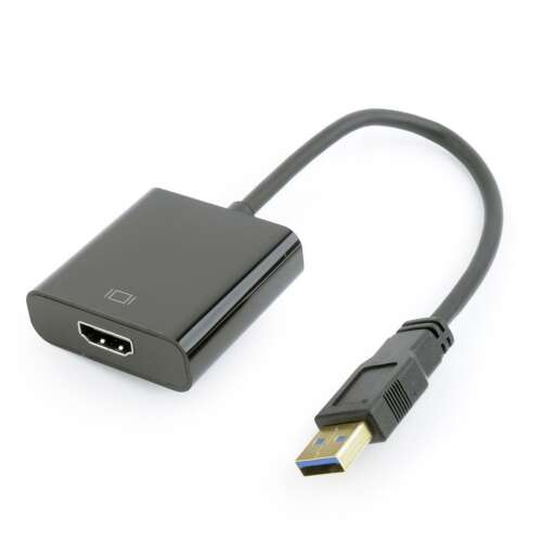 Adaptér Gembird Cablexpert USB 3.0 na HDMI, čierny, kábel 15 cm