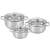 Carl Schmidt Sohn Leipzig 6 piece stainless steel cookware set with glass lids