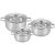 Set oale 6 piese Carl Schmidt Sohn-Leipzig, otel inoxidabil/sticla termorezistenta, 16/20/24 cm, argintiu 57121069