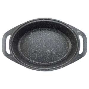 Tavă ovală de copt Carl Schmidt Sohn Marburg, aluminiu, 32x24x10 cm, gri/negru - Tigăi de copt
